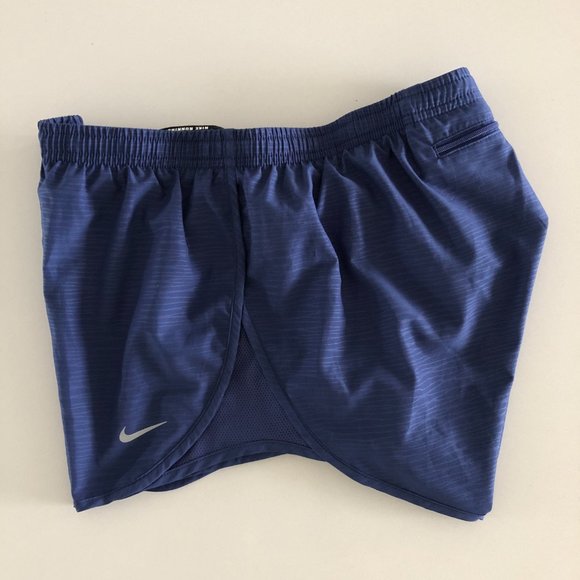Nike Dri-Fit Print Pattern Running Shorts w/ Liner + Drawstring Waist Blue Sz M - Picture 10 of 10